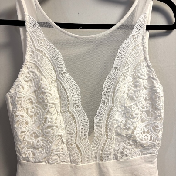 Lulu's White Lace Mini Dress - Picture 5 of 6